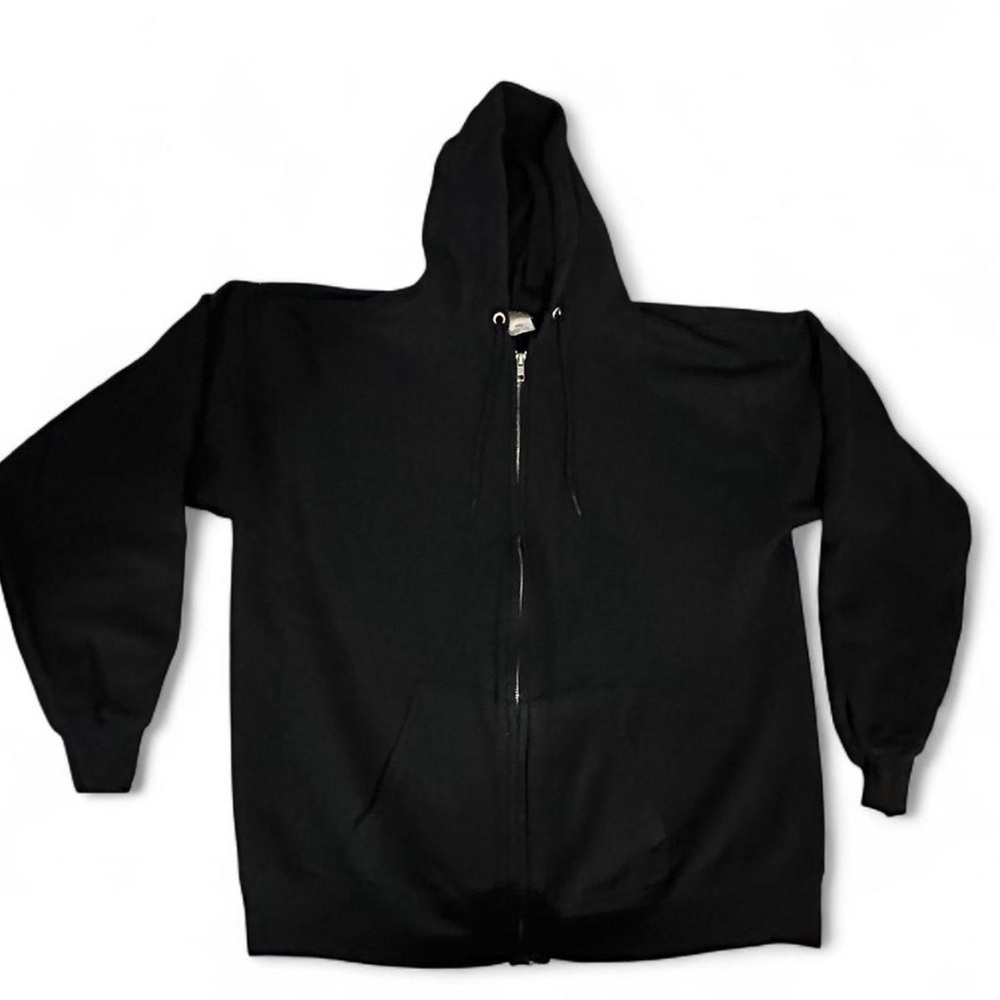 Hanes Ecosmart Black Full-Zip Hooded Sweatshirt